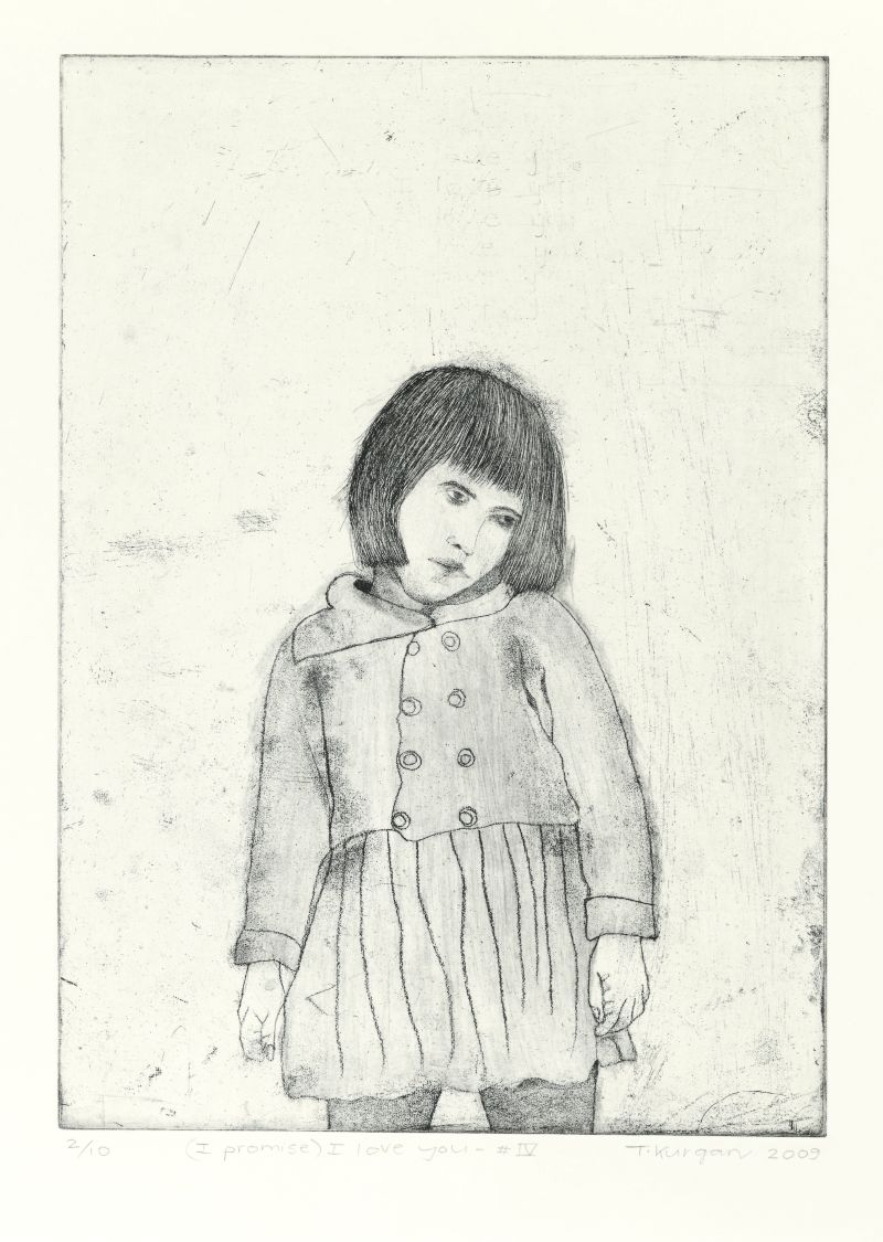Click the image for a view of: I promise I love you II. 2009. Etching. Edition 10